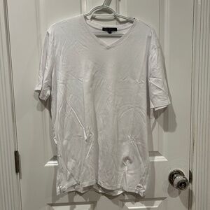 Robert Barakett Men’s White V-Neck T-Shirt – Size XL